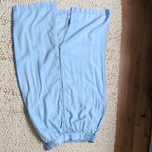 Prana chambray midi skirt with pockets